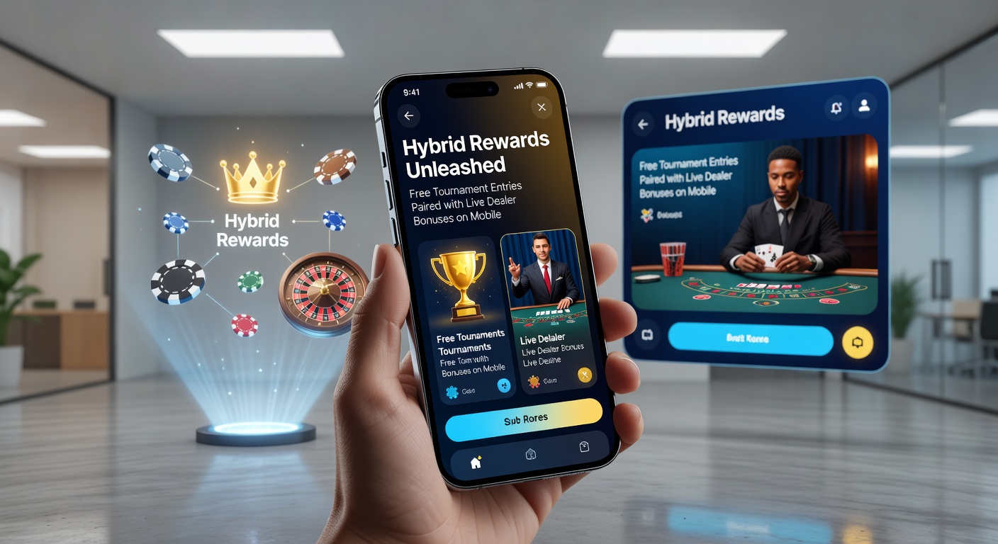 Nahaufnahme eines mobilen Live-Dealer-Tisches mit Bonus-Hud und Turnier-Countdown