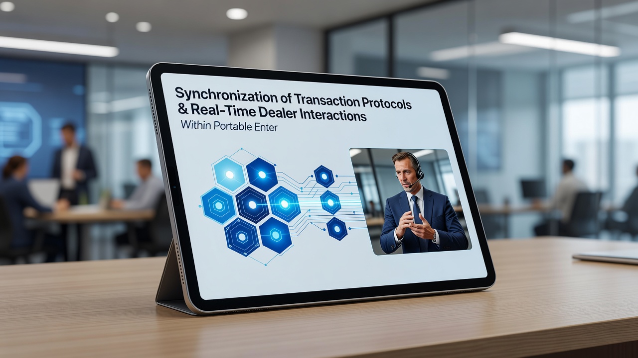 Darstellung von Echtzeit-Interaktionen zwischen mobilen Transaktionssystemen und Dealern